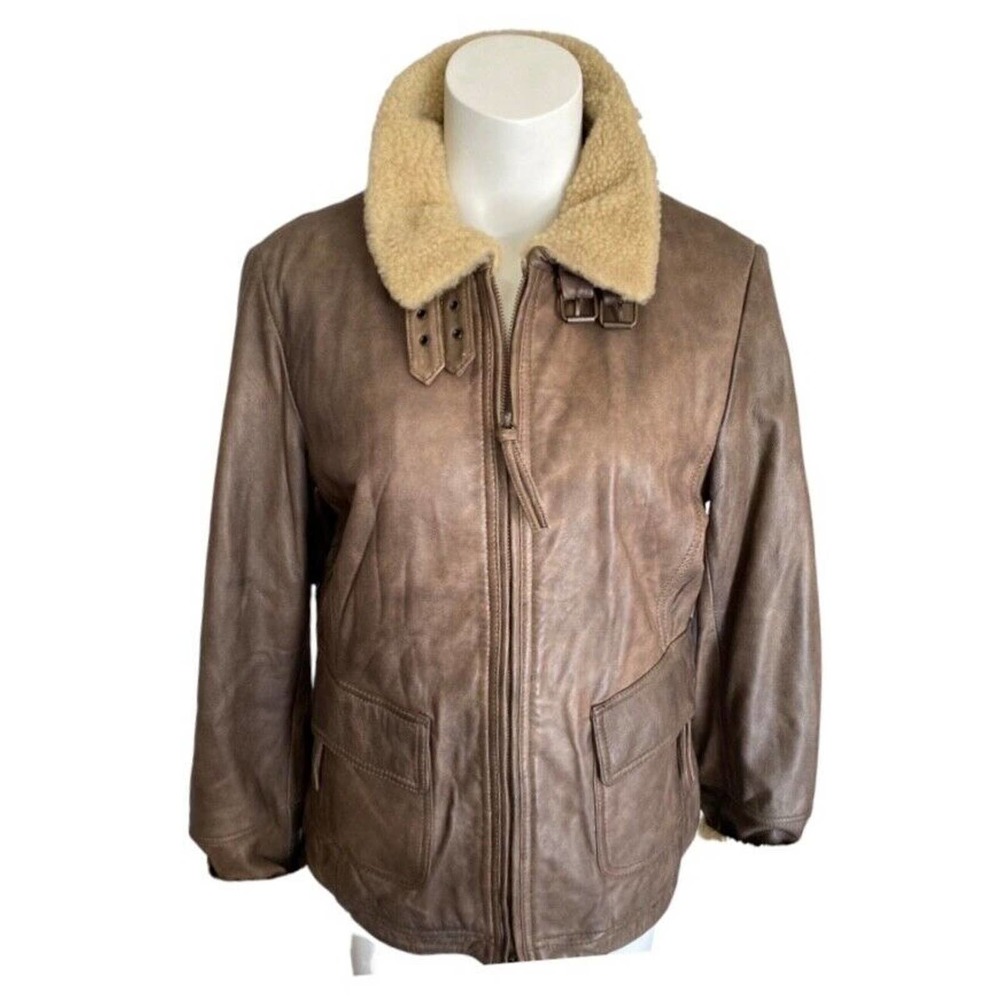 Skully Bomber Aviator Style Fur Trimmed Collar Women Jacket XL NWOT MSRP $398